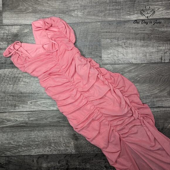 Soly Hux Spaghetti Strap Ruched Bodycon Dress Size S - Picture 6 of 6